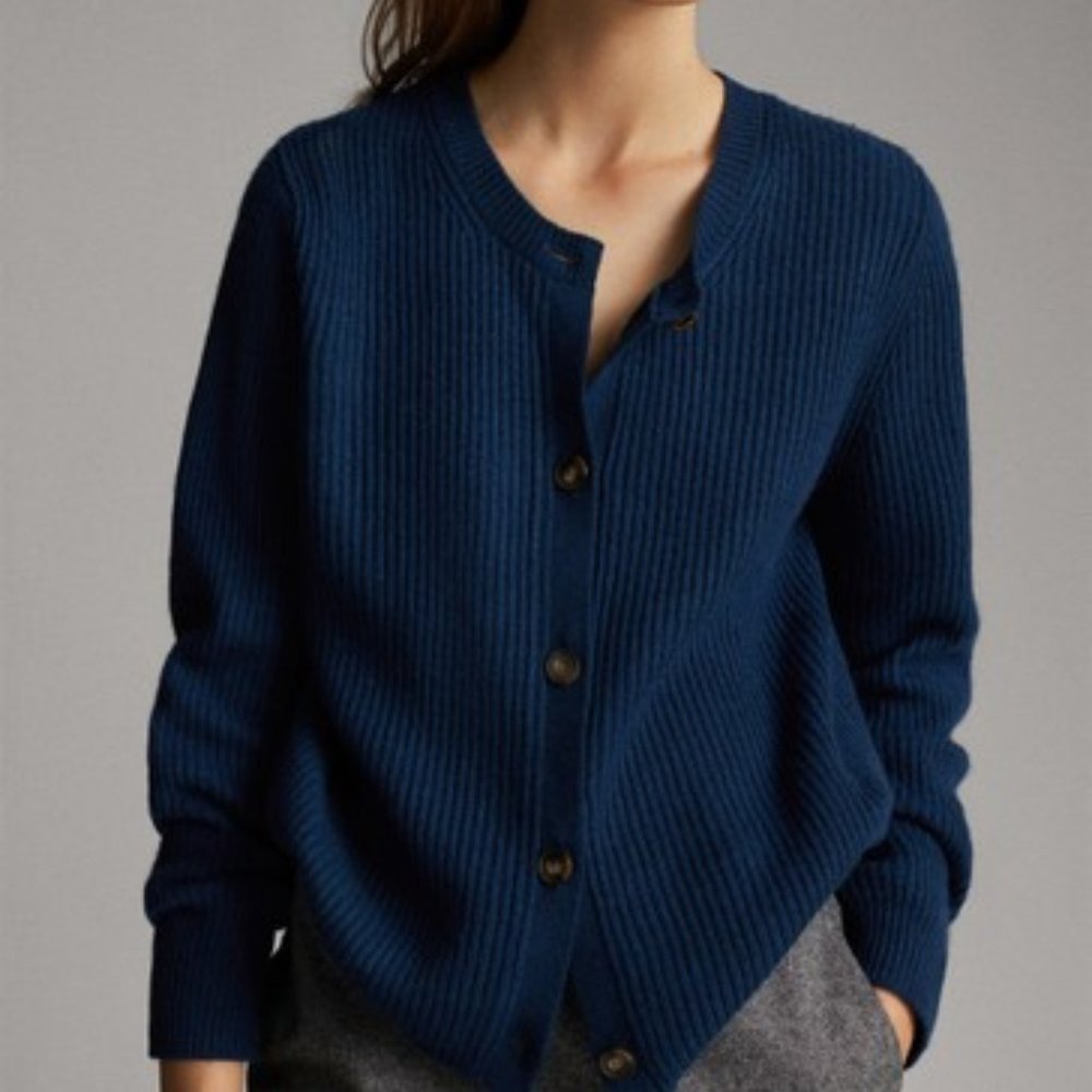 Massimo Dutti wool blend button-up cardigan